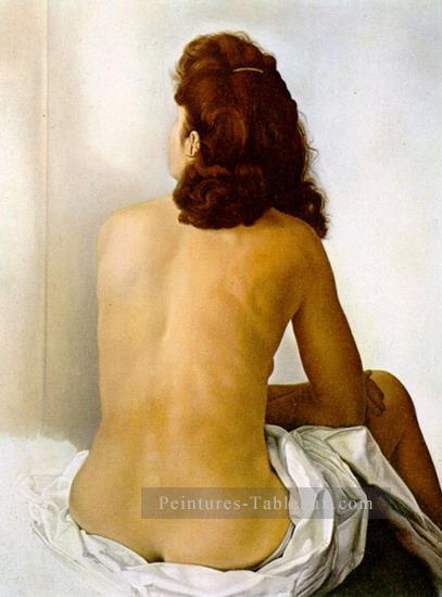 Gala Nu De Derrière Regardant Dans Un Miroir Invisible 1960 surréalisme Peintures à l'huile